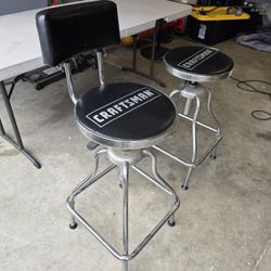 Adjustable shop stools 