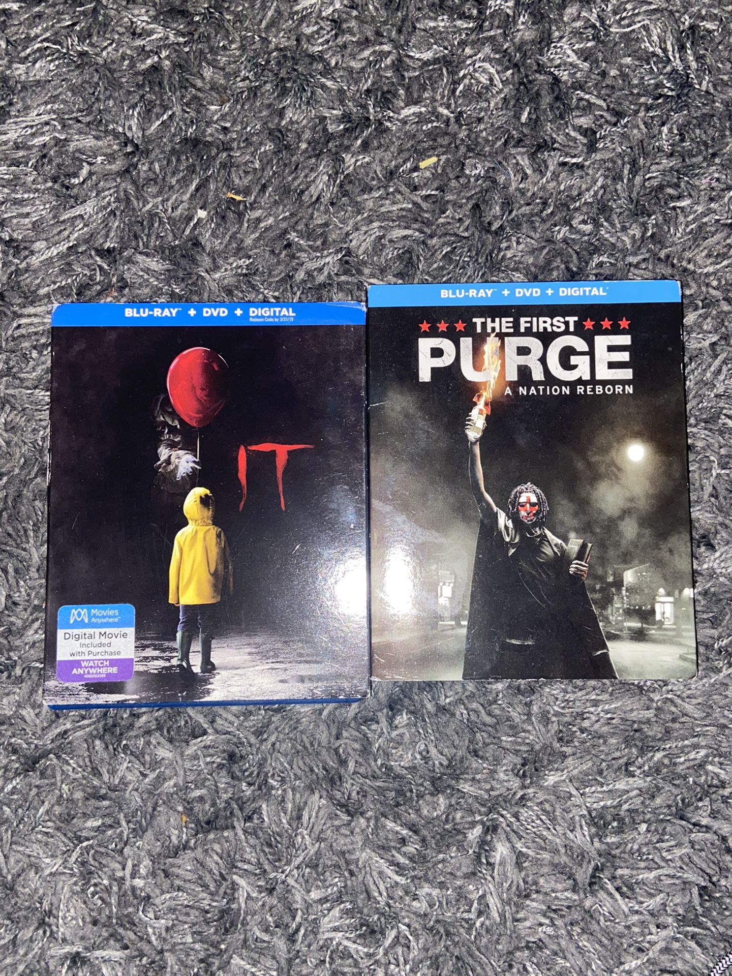2 Horror Movies It And first Purge DVD And Blu Ray