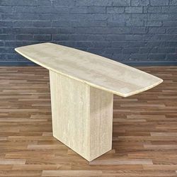 Post Modern Italian Travertine Console Table, c.1980’s - Delivery Available 
