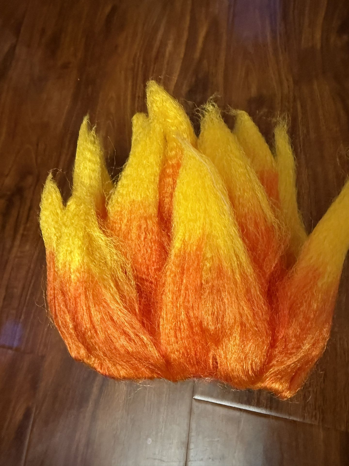 Anger From Inside Out Fire Wig Costume 