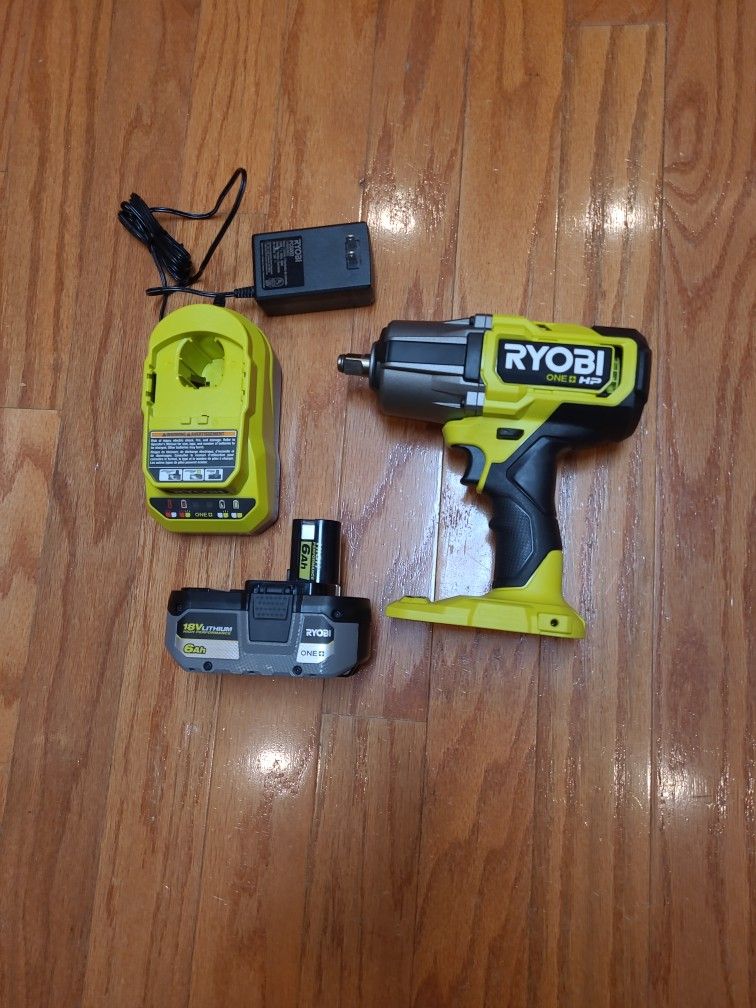 Ryobi 18V 'HP' 1/2" High Torque Impact Wrench, Battery, Charger