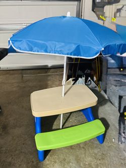 Toddler Picnic Table With Umbrella