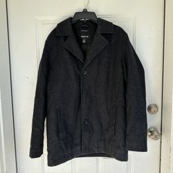 Claiborne Wool Blend Mens PeaCoat size S