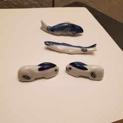 Mini Fish And Rabbit Figurine Decor 