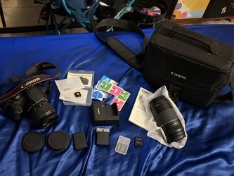 Canon DSLR Camera Bundle with Lenses and Bag