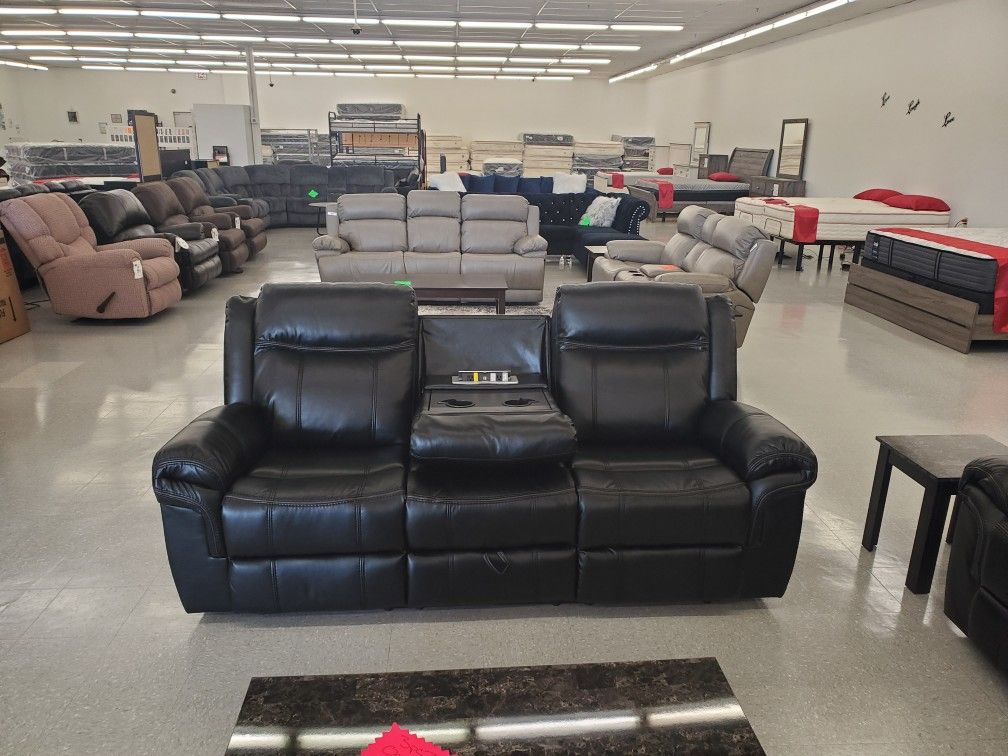 Reclining Sofa , Loveseat, And Recliner With USB And Outlets