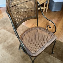 Wrought Iron & Cane Chairs