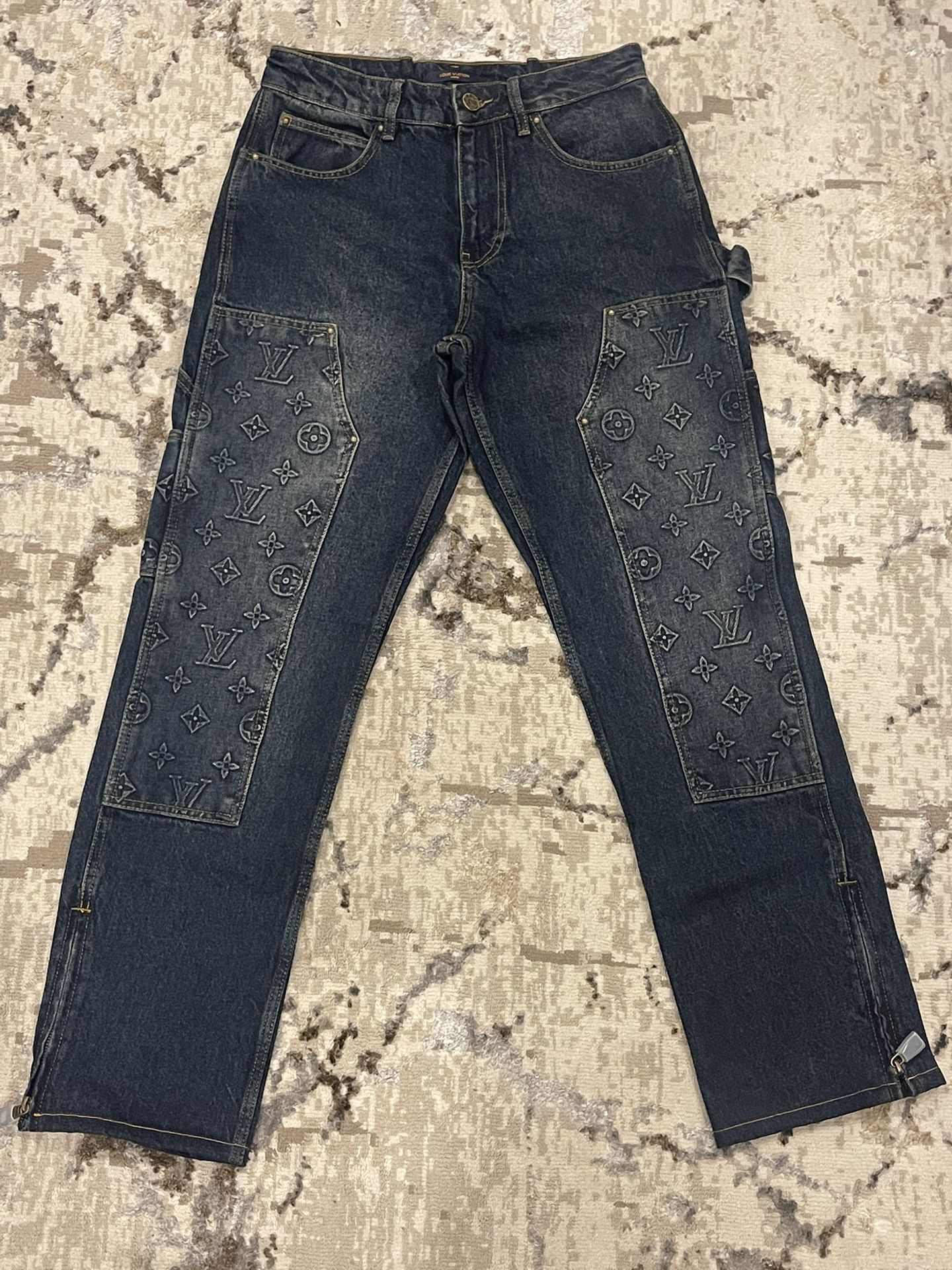 Louis Vuitton Monogram Carpenter Jeans – Size 46 – Made in Italy – New/Unworn