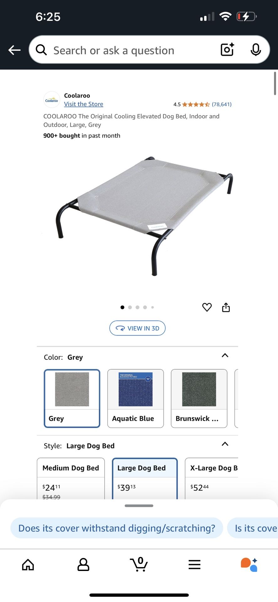 Elevated Outside Dog Bed