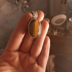 Tiger Eye Pendant Sterling 