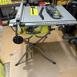 RYOBI RYOBI15 Amp 10 in. Expanded Capacity Portable Corded Table Saw With Rolling Stand   Model# RTS23