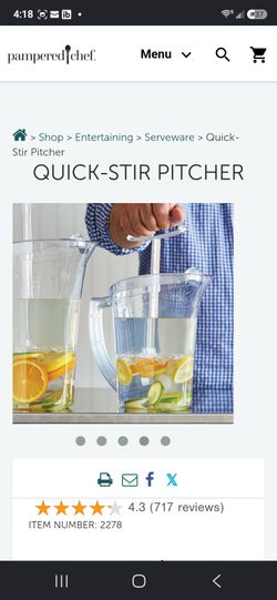 Pampered chef self stirring pitcher