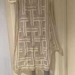 Beige Open Weave Scarf Dondee Island