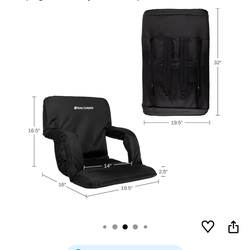 Two Brand New Portable Reclining Stadium/Beach Chairs