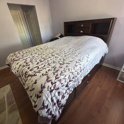 Queen Bed Frame & Mattress