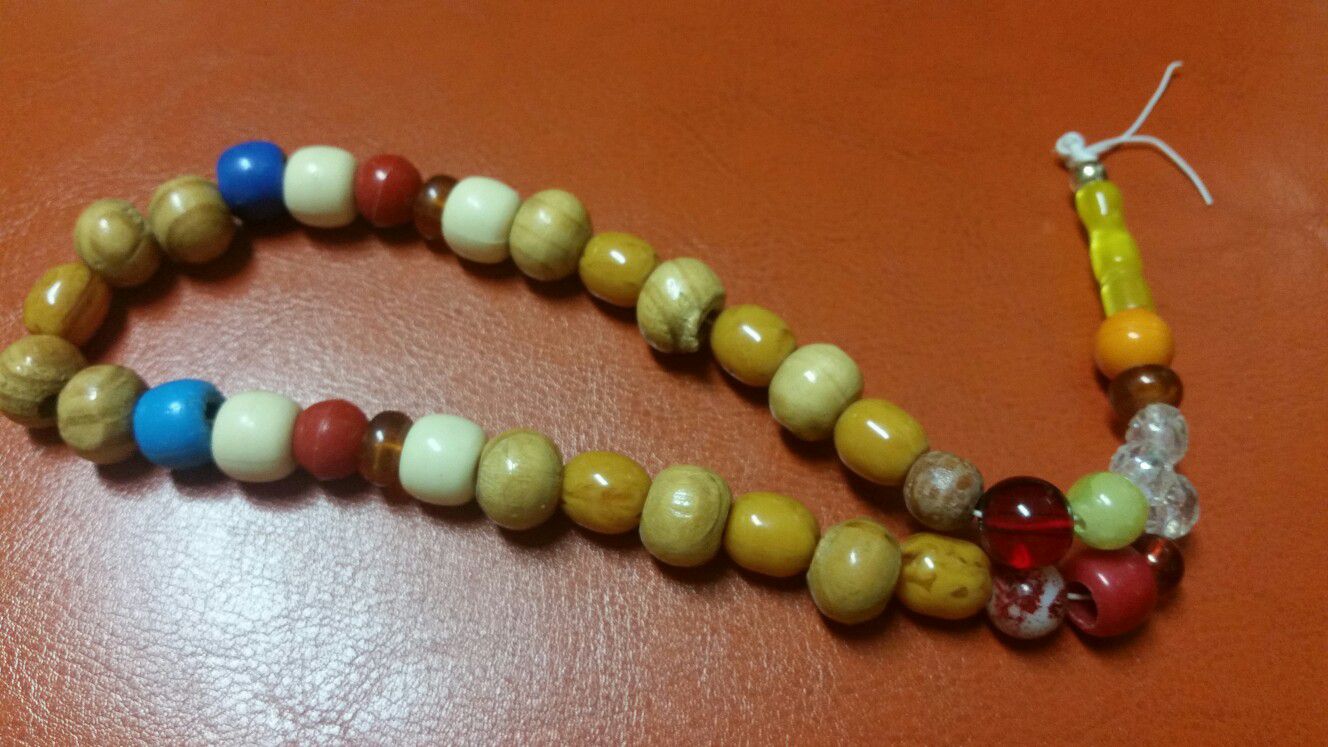 Colorful wood and stones beads new