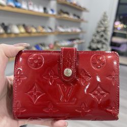 Authentic Louis Vuitton Vernis French Purse Wallet Pomme D’Amour
