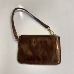 Michael Kors Metallic Copper Wristlet