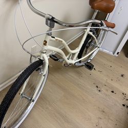 Retrospec Step-Through Cruiser Bike – Cream, New