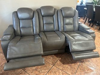 Leather recliner