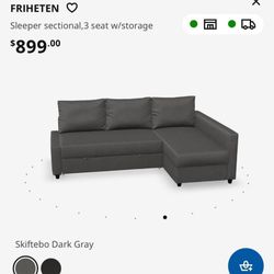 Grey IKEA Sectional couch  