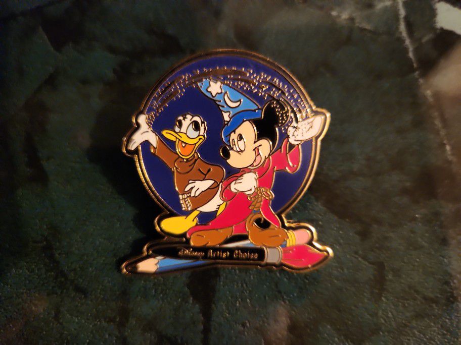 Disney Artist Choice Pin Mickey Sorceror & Donald Duck Limited Edition Monty Maldovan