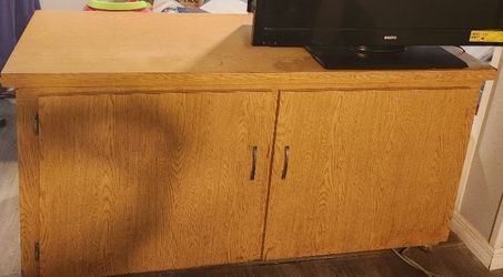 Wood Cabinet TV Stand 