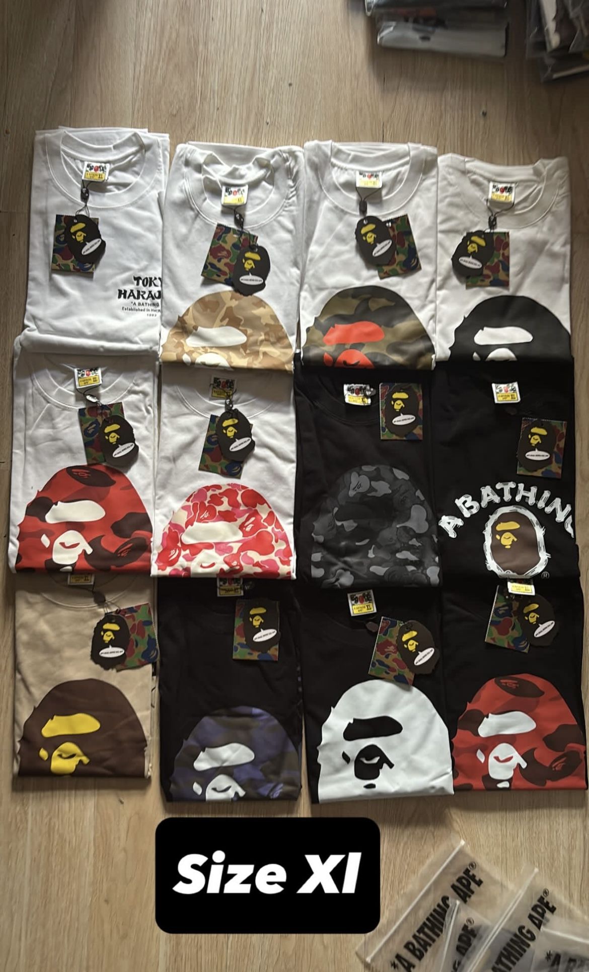Bape Tees Sizes Available Are On The Slides🦍