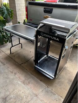 Odyssey Pro Combo Rack With Glide Platform, Side Table, And Casters ( 14- 16 Ru)