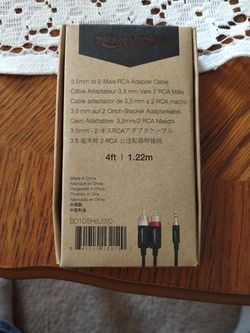 3.5mm To 2-male RCA Adapter Cable 4ft.