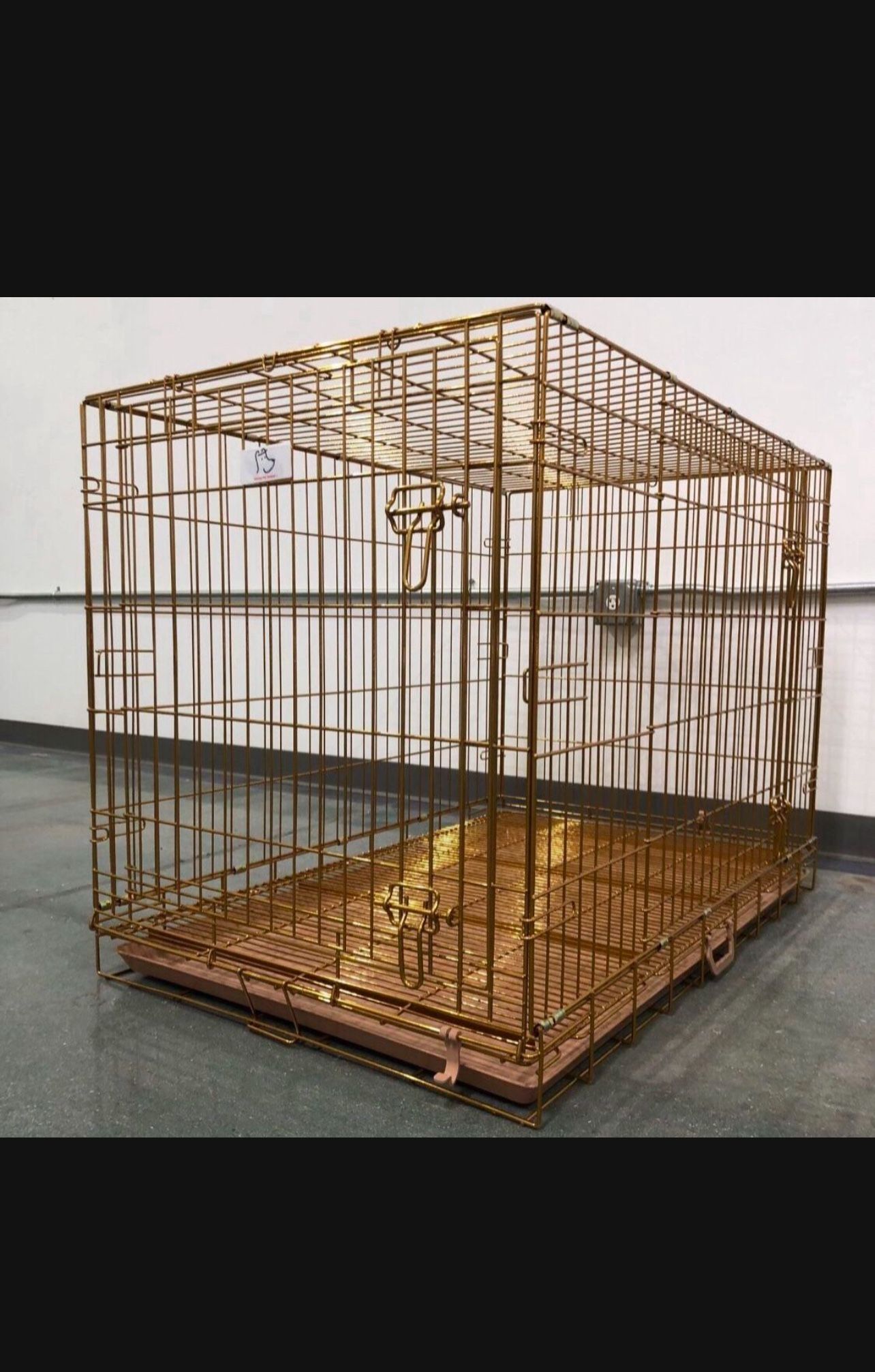 Dog Crate Wire Folding Size 42” Large With Grid And Tray New In Box 📦