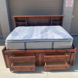 Full Size Bed Frame With Mattress 