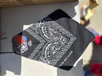 Black Paisley Cotton Bandana