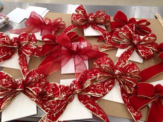 Bow making for Christmas