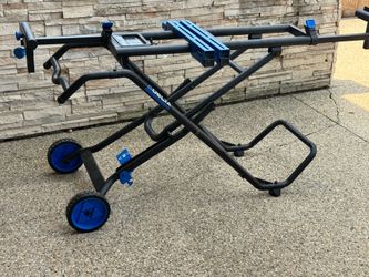 DELTA Steel Adjustable Rolling Miter Saw Stand