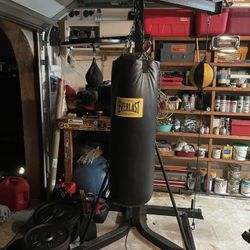 Everlast 3 Punching Bag Set up 