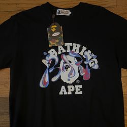 Bape Marble Camo Liquid College Tee