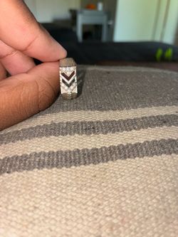 Diamond moissanite silver ring