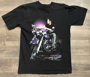 Vintage T-shirt American Classic Elvis Presley Motorcycle 90s Vtg Large 1992