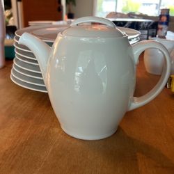 White By Denby - Teapot With Lid.