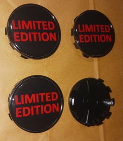 4pc Center hub caps (limited edition/approx 2.71")