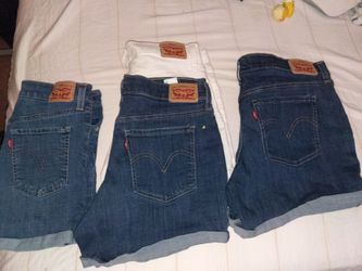 Gently used Levi's shorts. Size 29, 31 and 32 waist