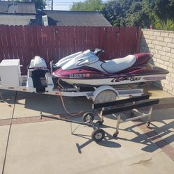 Three Jet Skis With Trailer