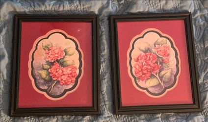 Framed floral wall decor