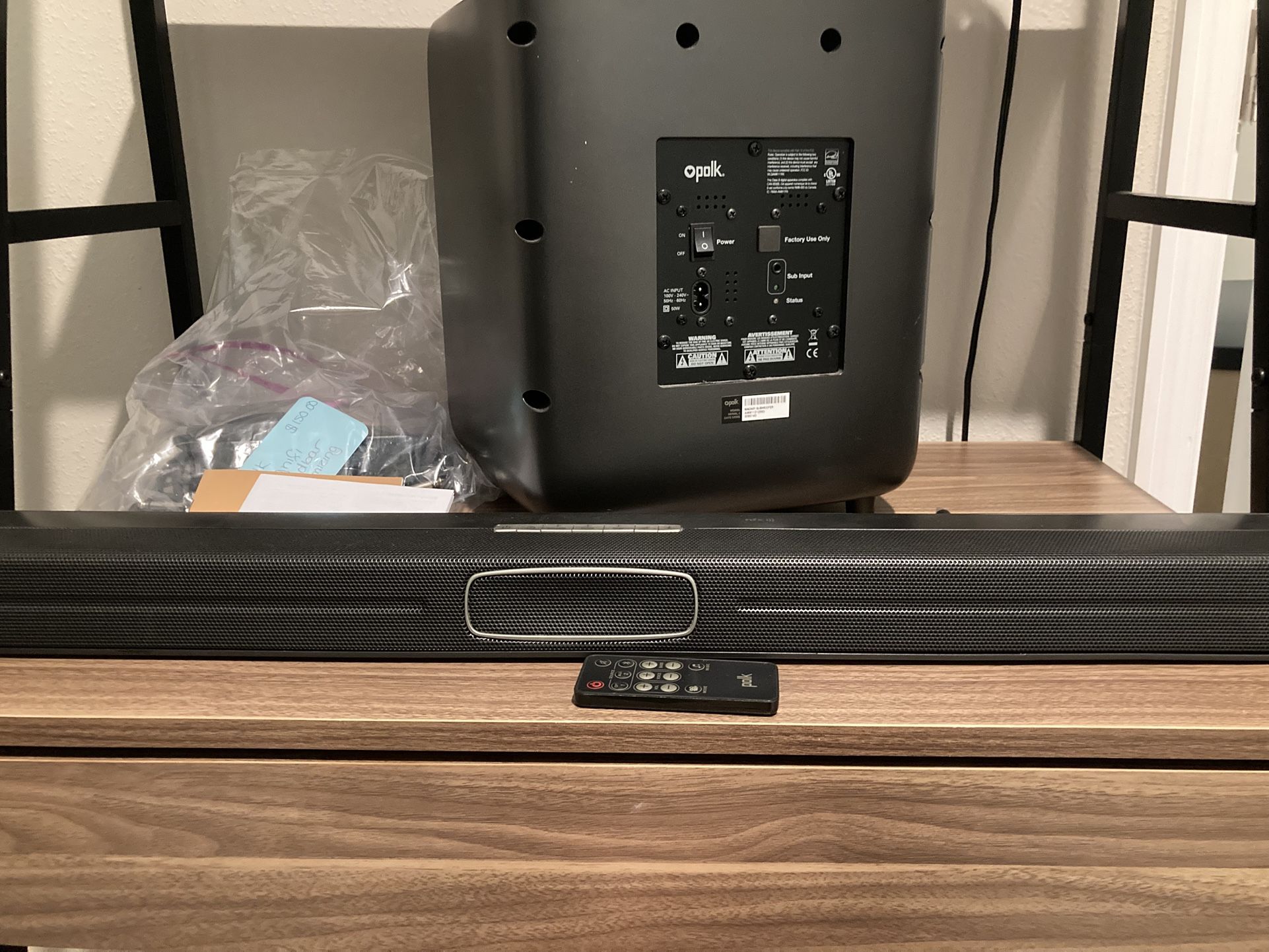Polk Soundbar with Wireless Woofer