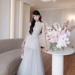 Elegant White Evening Gown