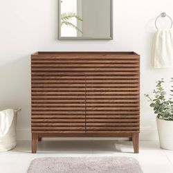 36" Bathroom Vanity Cabinet in Walnut -