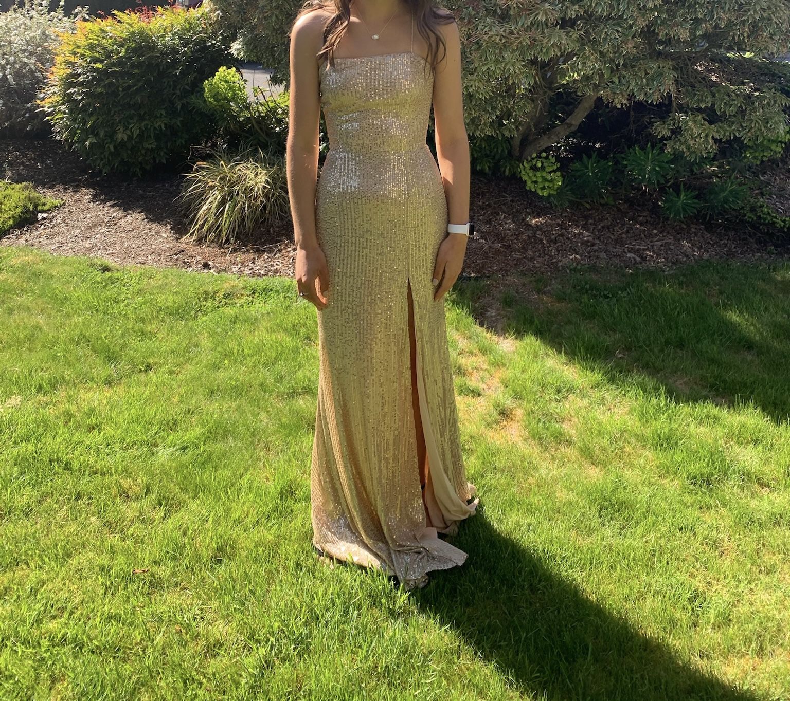 Gold Sequin Prom/ Homecoming Dress