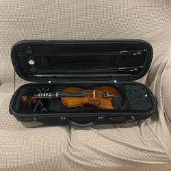 Violin With Case, Bows, And Tuner
