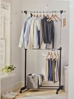 Brightroom Double-Rod Garment Rack – New in Box